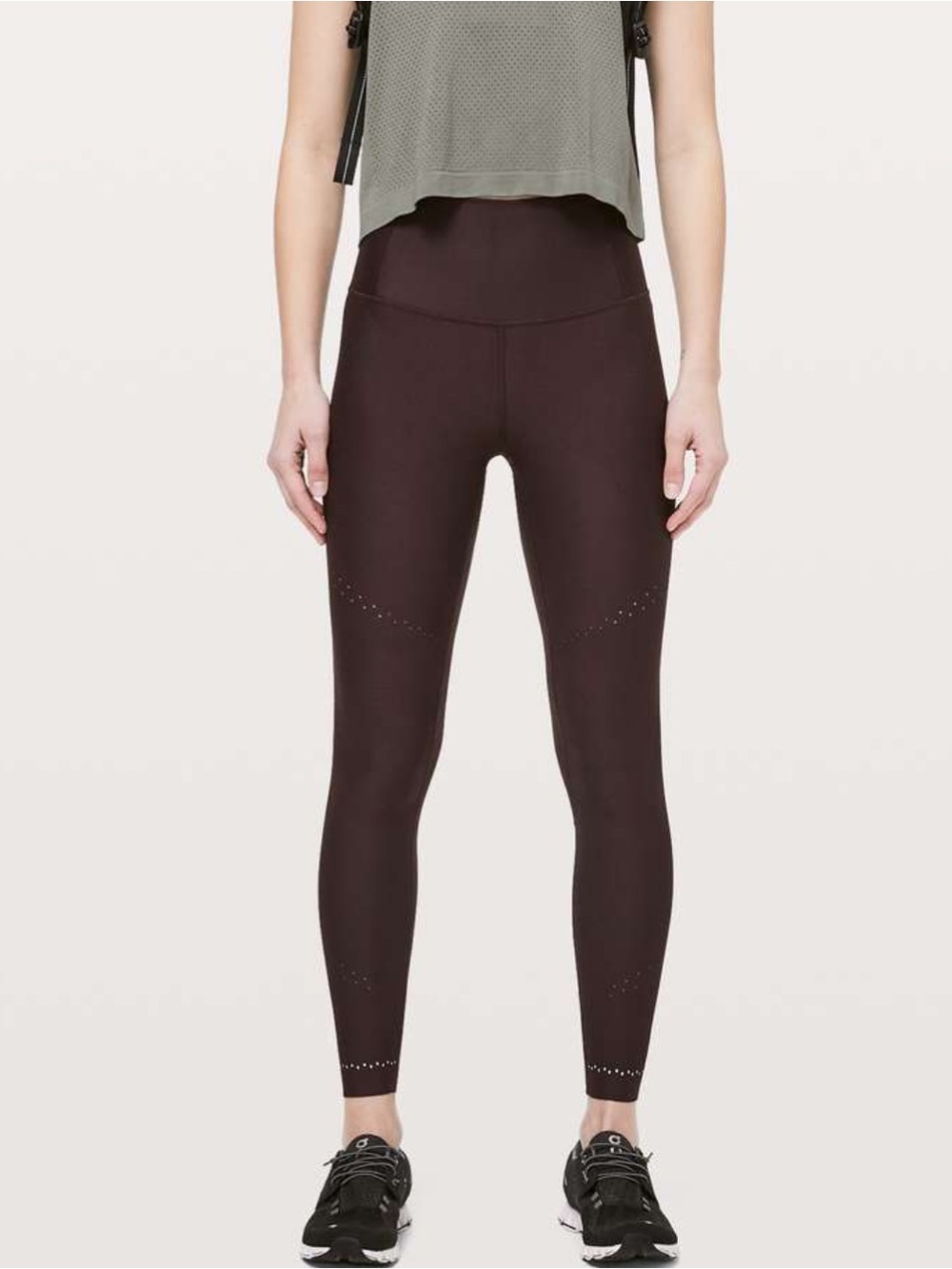 Lululemon Zoned in Tight Plum Shadow Compression
